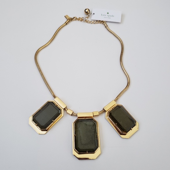 kate spade Jewelry - Kate Spade Black and Gold Statement Necklace